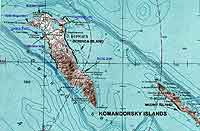 Large map of the Komandory Islands.